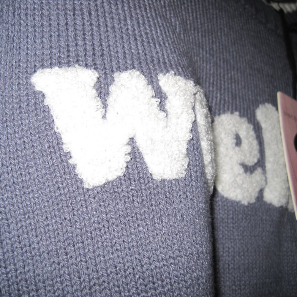 NWT Sincerely Jules Blue 'Weekend' Crew Neck Sweater - Picture 6 of 7
